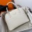 Hermes Bolide Epsom Leather Handbag White