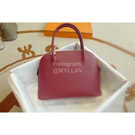 Hermes Bolide Epsom Leather Handbag Red