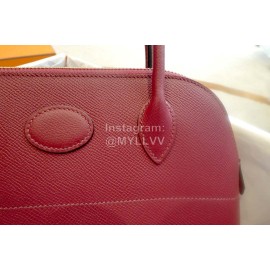 Hermes Bolide Epsom Leather Handbag Red