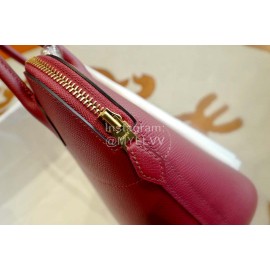 Hermes Bolide Epsom Leather Handbag Red