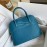 Hermes Bolide Tc Leather Handbag Blue