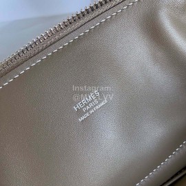 Hermes Bolide Tc Leather Handbag Gray