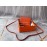 Hermes Clic Leather Gold Buckle Square Crossbody Flap Bag Orange
