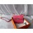 Hermes Clic Leather Silver Buckle Square Crossbody Flap Bag Pink