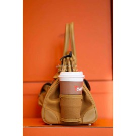 Hermes Birkin 35 Cargo Canvas Handbag Yellow