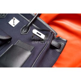 Hermes Birkin 35 Cargo Canvas Handbag Black