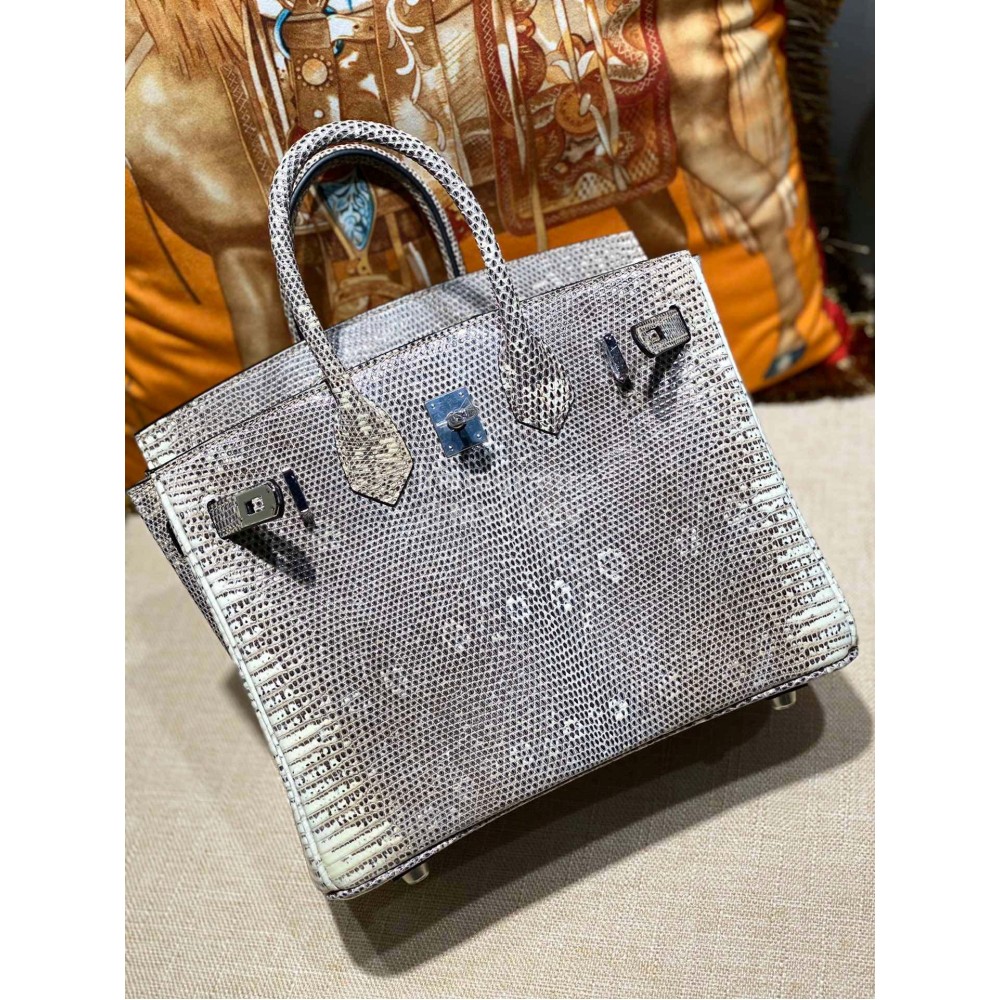 Hermes Birkin 25cm Lizard Leather Handbag Ombre