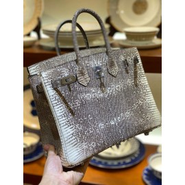 Hermes Birkin 25cm Lizard Leather Handbag Ombre