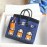 Hermes Alligator Leather Birkin Handbag Blue
