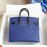 Hermes Alligator Leather Birkin Handbag Blue