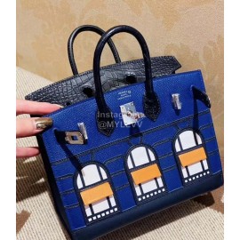 Hermes Birkin 20 Faubourg Crocodile Leather Handbag