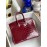 Hermes Birkin 25cm Alligator Shiny Handbag Wine Red