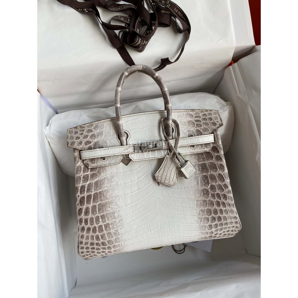 Hermes Birkin 25cm Crocodile Leather Handbag