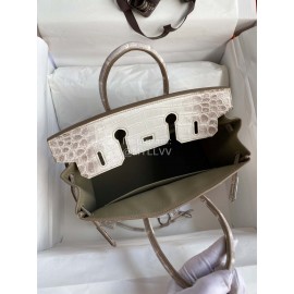 Hermes Birkin 25cm Crocodile Leather Handbag