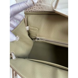 Hermes Birkin 25cm Crocodile Leather Handbag