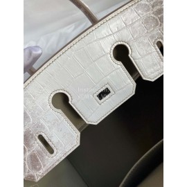 Hermes Birkin 25cm Crocodile Leather Handbag