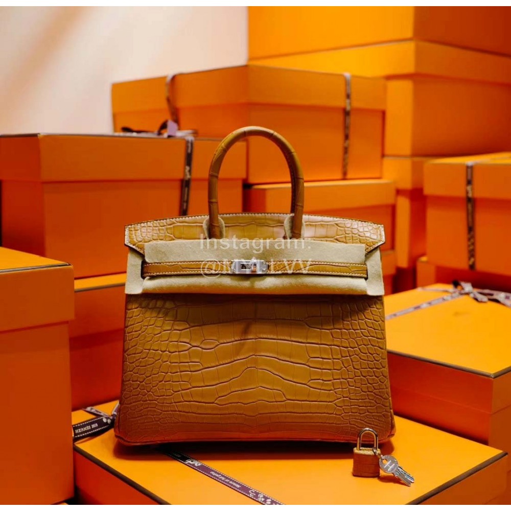 Hermes Birkin 30cm Crocodile Leather Handbag