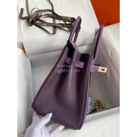 Hermes Birkin Touch 30cm Crocodile Leather Handbag Purple