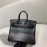 Hermes Birkin 25cm Box Calf Soblack Handbag