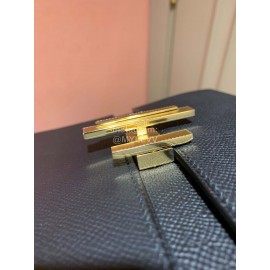 Hermes Cinhetic Epsom Leather Box Bag Black