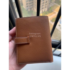 Hermes Bearn Epsom Leather Wallet Brown