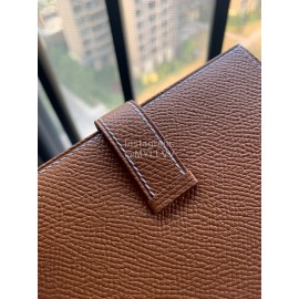 Hermes Bearn Epsom Leather Wallet Brown
