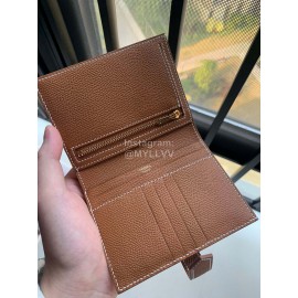 Hermes Bearn Epsom Leather Wallet Brown