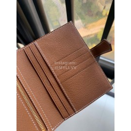Hermes Bearn Epsom Leather Wallet Brown