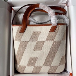 Hermes Biais 27cm Canvas Swift Leather Crossbody B..