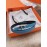 Hermes Fashion Calf Leather Silver Buckle 13mm Belt Blue