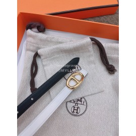 Hermes Fashion Calf Leather Gold Buckle 13mm Belt White