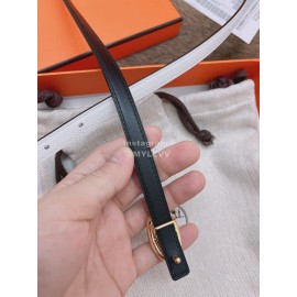 Hermes Fashion Calf Leather Gold Buckle 13mm Belt White