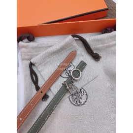 Hermes Fashion Calf Leather Silver Buckle 13mm Belt