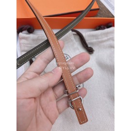 Hermes Fashion Calf Leather Silver Buckle 13mm Belt