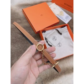 Hermes Fashion Calf Leather Gold Buckle 13mm Belt