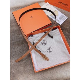 Hermes Fashion Calf Leather Gold Buckle 13mm Belt