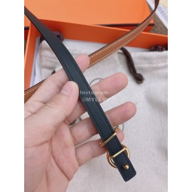 Hermes Fashion Calf Leather Gold Buckle 13mm Belt