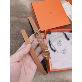 Hermes Fashion Calf Leather Gold Buckle 13mm Belt