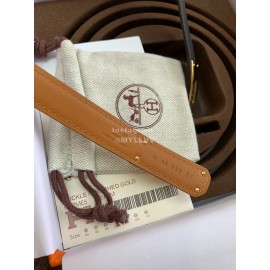 Hermes Fashion Calf Leather Gold Buckle 18mm Kelly Belt Black