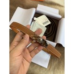 Hermes Fashion Calf Leather Silver Buckle 18mm Kelly Belt Brown