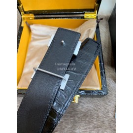 Hermes Black Crocodile Skin Diamond H Buckle 38mm Belt For Men