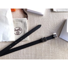 Hermes Calf Leather Steel Pin Buckle 15mm Belt For Women