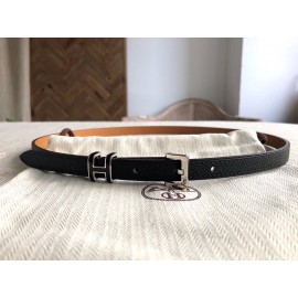 Hermes Calf Leather Steel Pin Buckle 15mm Belt For Women