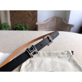 Hermes Calf Leather Steel Pin Buckle 15mm Belt For Women