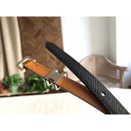Hermes Calf Leather Steel Pin Buckle 15mm Belt For Women