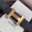Hermes Palm Grain Cowhide Pure Steel Buckle 25mm Belt Black