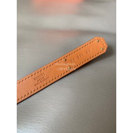 Hermes Fashion Calf Leather Gold Buckle 18mm Kelly Belt Orange