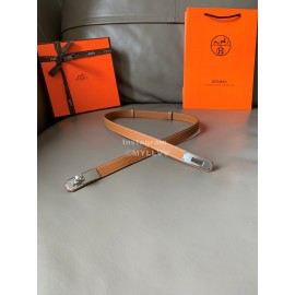 Hermes Fashion Calf Leather Silver Buckle 18mm Kelly Belt 
