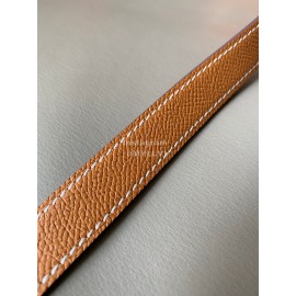 Hermes Fashion Calf Leather Silver Buckle 18mm Kelly Belt 