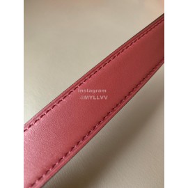 Hermes New Soho Calf Leather Fine Steel Gold Buckle Belt Wine Red